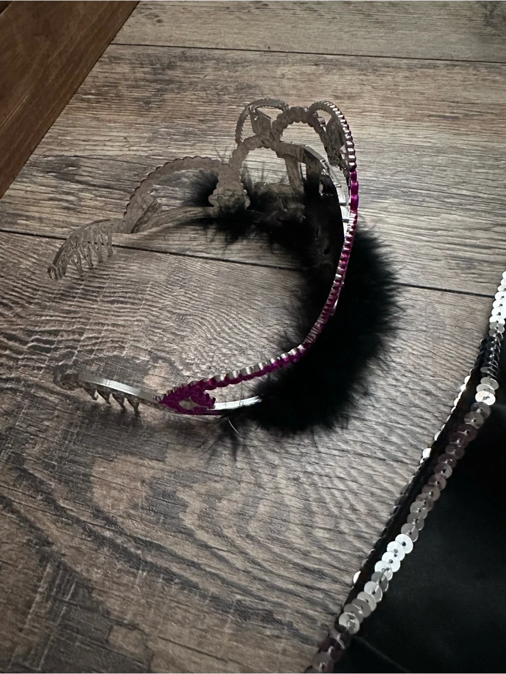 Sweet 16 Celebration Sash , Tiera, Pin and Feather Boa Set - Pink